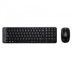 Logitech mk220 q tr siyah kablosuz klavye+mouse set