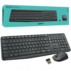 Logitech mk235 q tr kablosuz klavye mouse set gri