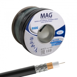 Mag rg6/u6 bakir cu/cu 80 tel yeşil anten kablosu (100 metre)
