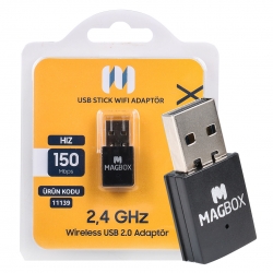 Magbox 802.11n mini 7601 chipset 2.4ghz 150 mbps hd uydu alici uyumlu usb stick wifi adaptör