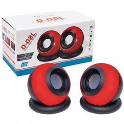 Magicvoice D-08L 1+1 USB Mini Oval Hoparlör - Speaker (2*3 Watt - 4 Ohm)