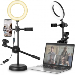 Magicvoice ds-hd29 masaüstü ledli iki telefon bir mikrofon tutacaği