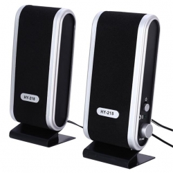 Magicvoice HY-218 1+1 USB İnce Tasarım Siyah Hoparlör - Speaker