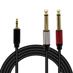 Magicvoice ld360 3.5 mm stereo erkek + 2x6.3 mm mono erkek 1.5 metre kablo