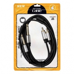 Magicvoice LD398 2X 6.3 Mm Mono Erkek - 2X Rca Erkek 1.5 Metre Kablo
