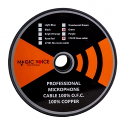 Magicvoice mikrofon kablosu stereo 1.kalite 100 metre yeşil