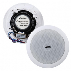 Magicvoice MV-160 16 CM 6" Tweeterli Beyaz Trafolu Alçıpan Tavan Hoparlör