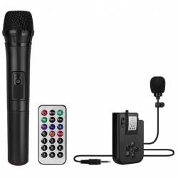 Magicvoice MV-2016 USB-SD-BT 1 El + 1 Yaka Mikrofonlu 175W Taşınabilir Şarjlı Hoparlör Anfi