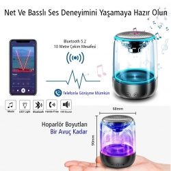 Magicvoice mv-24695 600 mah taşinabilir rgb mikrofonlu aux/tf/bluetooth 3 watt hoparlör speaker