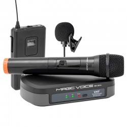 Magicvoice mv-3814 vhf el+yaka seçenekli tekli telsiz mikrofon