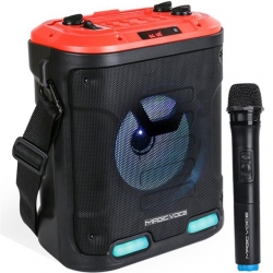 Magicvoice MV-6005 VHF El Mikrofonlu USB-SD-Bluetooth Işıklı 30 W Taşınabilir Şarjlı  Seyyar Anfi