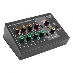 Magicvoice mv-8221 8 mik /line giriş 2 out çikiş 9v pil yuvali 8 gain kanal mikrofon çoğaltici mixer 20db adaptörlü