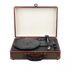 Magicvoice PU16 Retro Vintage Çanta Pikap - Radyo - Bluetooth - USB Mp3 Çalar
