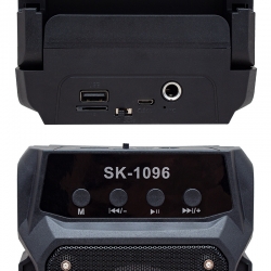 Magicvoice sk-1096 20 watt usb/sd/aux/fm/bluetooth destekli mikrofon girişli taşinabilir hoparlör