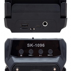 Magicvoice SK-1096 20 Watt USB/SD/AUX/FM/Bluetooth Destekli Mikrofon Girişli Taşınabilir Hoparlör