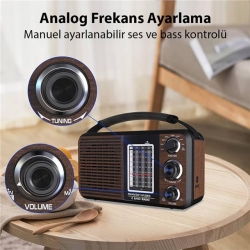 Magicvoice USR11 Portatif Analog Radyo FM-USB-SD/MMC-AUX (88-108 FM Frekans Aralığı)