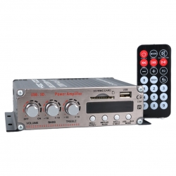 Magicvoice yw-281l 12 volt 200 watt motosiklet bluetooth amfi usb/sd 4 kanal pazarci - anfi (154x140x42mm)