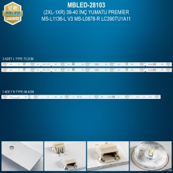 Mbled (2xl-1xr) 39-40 inç yumatu premier ms-l1136-l v3 ms-l0878-r lc390tu1a11