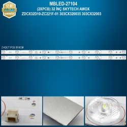 Mbled (2xpcb) 32 inç skytech awox zdcx32d10-zc221f-01 303cx320035 303cx32003