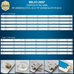 Mbled (5x5pcb) 55 inç saba nordmende rf-ad550e32-0701l-02 a1 rf-ad550e32-0701r-02 a1 55chn6464