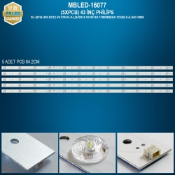 Mbled (5xpcb) 43 inç philips gj-2k16-430-d512-v4 01n14-a lb43014 v0-00 sx-11800829a0-1c562-0-a-64c-0060