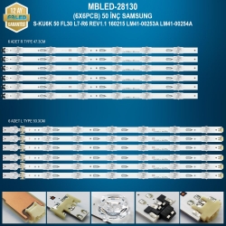 Mbled (6x6pcb) 50 inç samsung s-ku6k 50 fl30 l7-r6 rev1.1 160215 lm41-00253a lm41-00254a