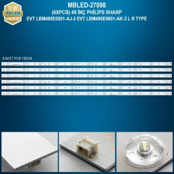 Mbled (6xpcb) 49 inç philips sharp evt lbm490e0501-aj-3 evt lbm490e0601-ak-3 l r type