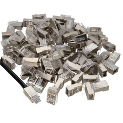 Metal RJ45 Cat5 100 Adet Metal Uç 8P/8C