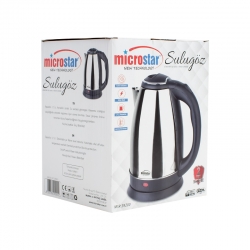 Microstar msr-39200 sulugöz 1800 watt 1.7 lt kapasiteli çelik kettle