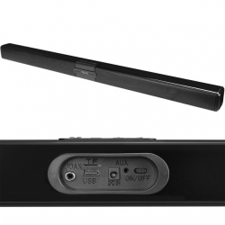 Mikado MD-SS101 Siyah 10Wx2 12V/1.5A Bluetooth Usb Aux SD Kart Girişli Ev Sinema Soundbar Hoparlör