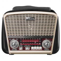 Mikado mdr-8bt plus gold usb-tf destekli bluetooth fm-am nostaljik radyo