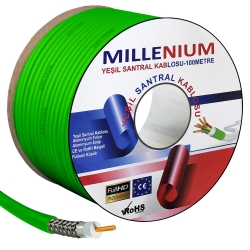 Millenium anten kablosu rg6 u4 100 metre yeşil