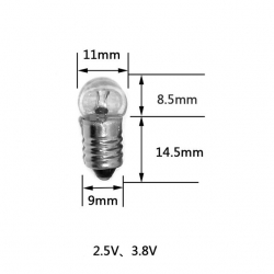 Mini Fener Ampul 1.5V Vidalı 50'Li Paket