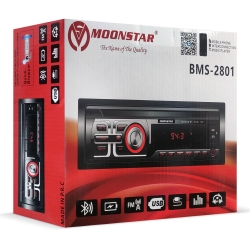 Moonstar bms-2801 oto teyp 4x45 watt bluetooth mobil aplikasyon 2xusb sd fm aux