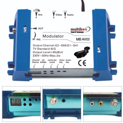 Multibox mb-av02 modülatör rf full band santral kamera aktarıcı