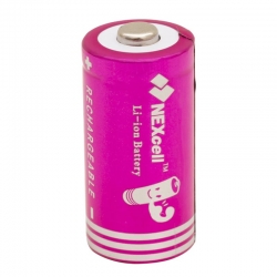 Nexcell icr16340 3.7 volt 1200 mah li-ion cr123a şarj edilebilir pil
