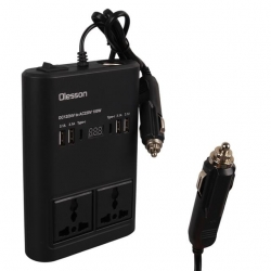 Olesson 1662 DC 12-24V 150W Oto Araç Power İnverter Ek Çakmak Girişi - 2X TYPE-C - 4X USB - 2X 220V Üniversal Priz