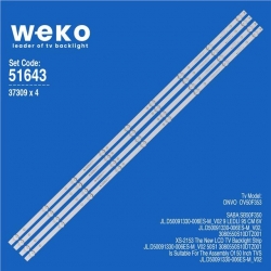 Onvo OV50F353 50' 4 Adet Tv Led Bar