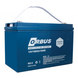 Orbus 12 volt - 100 amper karbon jel tip akü (330 x 173 x 212 mm)