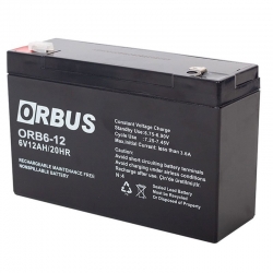 Orbus 6 volt - 12 amper akü (150 x 50 x 94 mm)