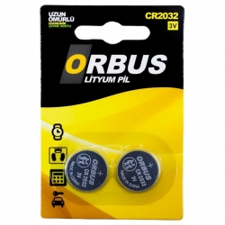 Orbus CR2032 3 Volt Lityum Para Pil (2'Li Paket Fiyatı)