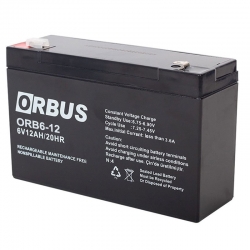 Orbus orb6-12 6 volt - 12 amper akü (150 x 50 x 94 mm)