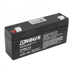 Orbus orb6-3.2 6 volt - 3.2 amper akü (125 x 33 x 60 mm)