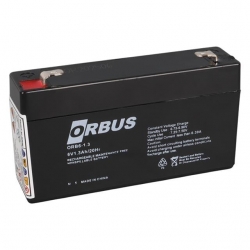 Orbus ORB-613 6 Volt 1.3 Amper Bakımsız Kuru Akü (98X25x52mm)