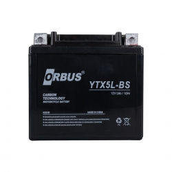 Orbus ytx5l-bs 12v 5a motosiklet aküsü (114 x 70 x 106 mm) (1.8kg)