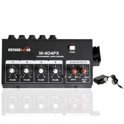 Osawa Mikrofon Giriş-1 Line Çıkış Eko’Lu 4 Kanal 20 Db Adaptörlü Mini Mikrofon Çoğaltıcı W-404FX
