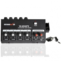 Osawa Mikrofon Giriş-1 Line Çıkış Eko’Lu 4 Kanal 20 Db Adaptörlü Mini Mikrofon Çoğaltıcı W-404FX