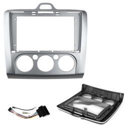 Oto tablet çerçeve 9 inç ford focus 2 manual silver (1999-2008) mega