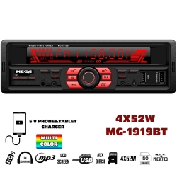 Oto teyp 4x52w bt/2xusb/sd/fm/aux mega mg-1919