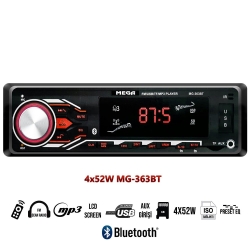 Oto teyp 4x52w bt/usb/sd/fm/aux mega mg-363bt